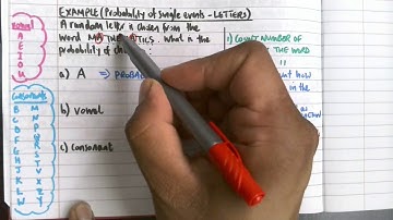 Probability of single events LETTERS example 1 | gcsemathsexamples