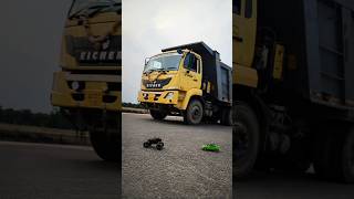 RC Racing Car vs Giant Real Truck Part 2 🚛🔥 | Tiny Beast Back Again #rcmonstertruck