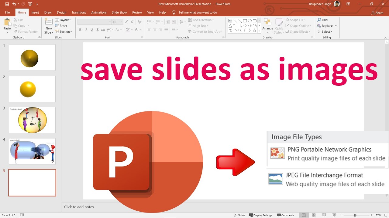 how to save powerpoint presentation online