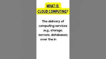 What is cloud computing? #short #definition
