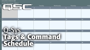 Q-SYS: Administrator (Part B: Tags and Command Schedule)