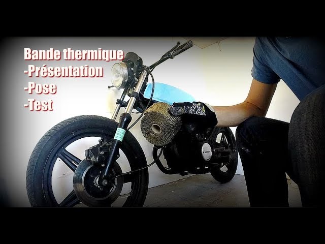 Enveloppement des tubes du collecteur avec de la bande thermique -  Moto-Station