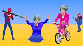 SCARY TEACHER 3D : SPIDERMAN ATTACKED ON FRANCIS & ICE CREAM AT THE BEACH-BLUE MISS " T " KIDNAPPED screenshot 2