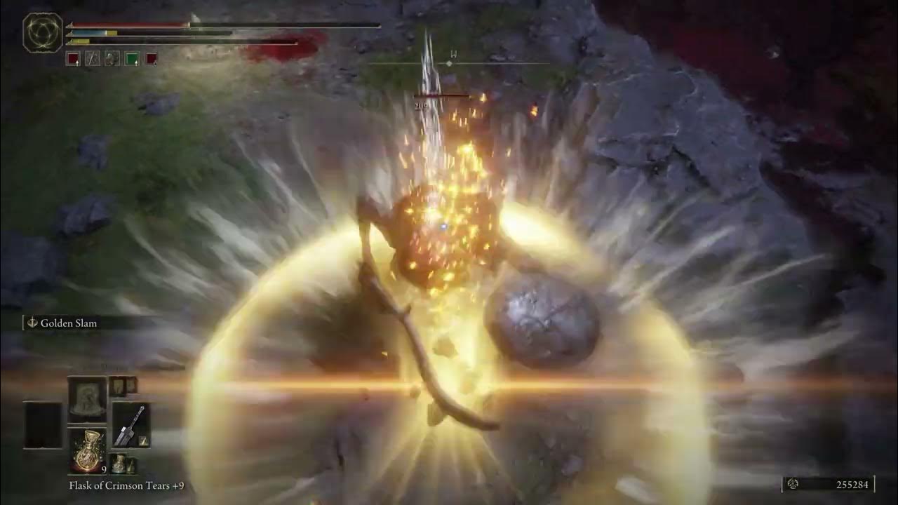 Elden Ring Sacred Greatsword "Golden Slam" Ashes of War Combat