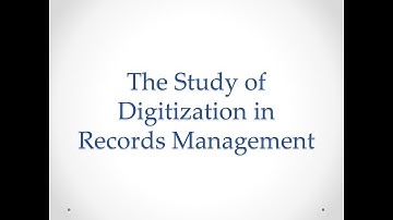 IMR606 The study of digitization in records management