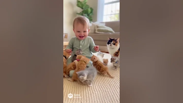 Watch the video about Baby and Cat Compilation if Fun - best Funny Baby Video