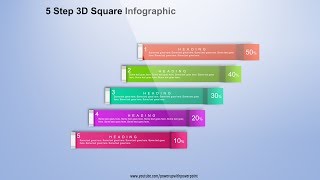 15.Create 5 step 3D square infographic|PowerPoint Presentation|Graphic Design|Free Template