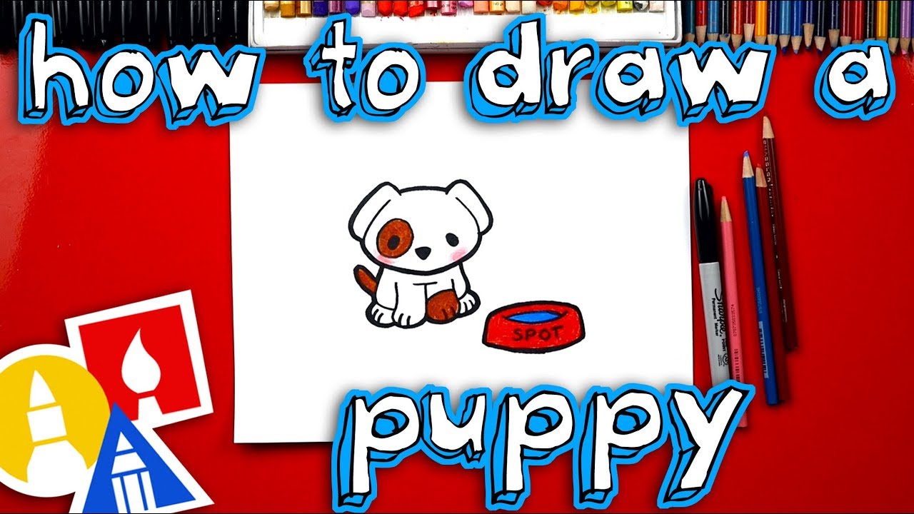 ⁣How To Draw The Cutest Puppy