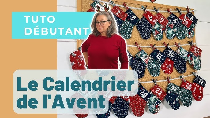 AFXXE Calendrier de L avent a Remplir Soit Meme, Calendrier de l'avent a  Faire Soi Même Tissu Diy Pour Enfant, Pochette Calendrier de L'avent Kit,  Sac Sachet Pochon Calendrier de L'avent à