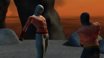 3D Motion Capture Ninja Warriors Fighting