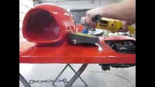 New DRC1000 Buffing pad, polishing this CUSTOM Corvette Hood