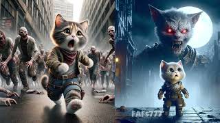 Zombie CrisisWill These Kittens Make It Out Alive?#cat #ai #kitten #story #cute #catlover