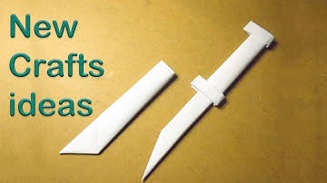 How to make a 🔪 DAGGER || knife ||  with a scabbard from A4 paper Craft II Craft Paper