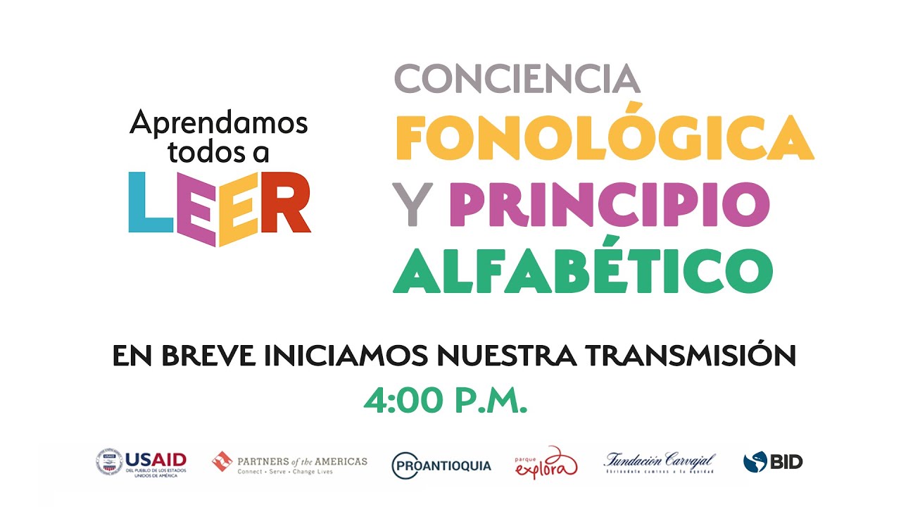 Webinar | Conciencia fonológica y principio alfabético