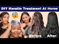 Keratin Treatment At Home For Straight, Smooth And Shiny Hair😍 | Shreya&Shweta Vlogs