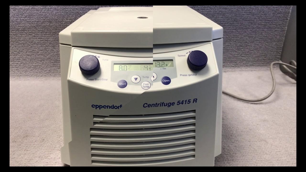 Eppendorf 5415R Refrigerated Centrifuge w Rotor and Lid 0817 YouTube