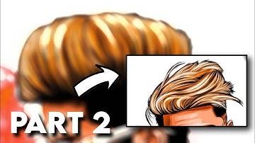 #tejas_illustrator #vectorart  How to draw vector art hair in Mobile | Oggy_illustrator | part 2