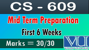 CS – 609 | Mid Term Preparation| CS 609 Mcqs | CS 609 Mid exams vu | Mcqs |