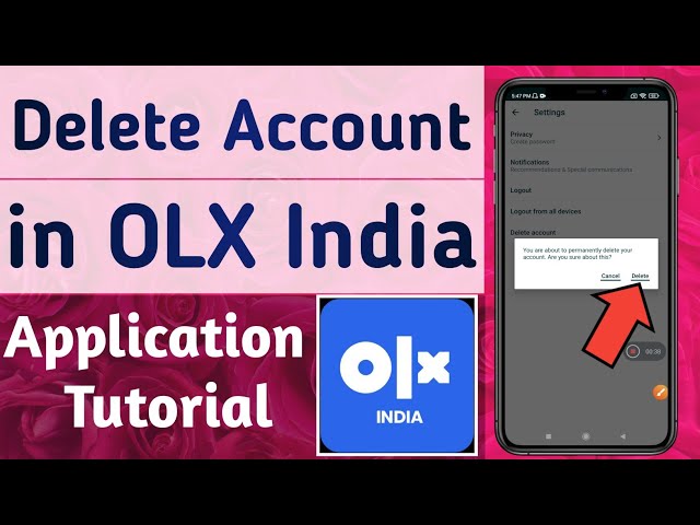 How to delete olx account ? 