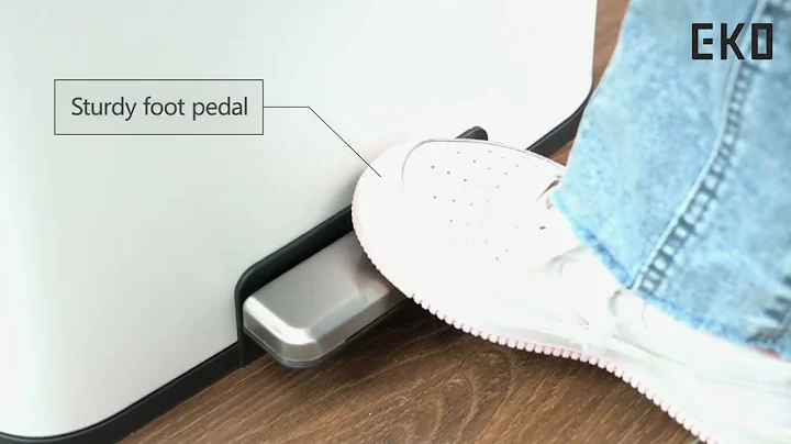 EKO Madison Matte White 50 Liter/13.2 Gallon Step Trash Can with Inner Liner - EK9361