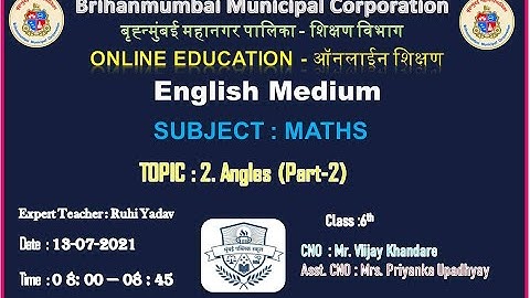 MATHS  / 6th Std / 2.Angles (Part-2) / 13.07.21_By Ruhi Yadav