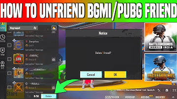 How to Unfriend Bgmi Friend | Pubg me unfriend kaise kare | How to Remove Friend Pubg