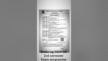 Brabu ug 2nd semester 2024-28 exam programe