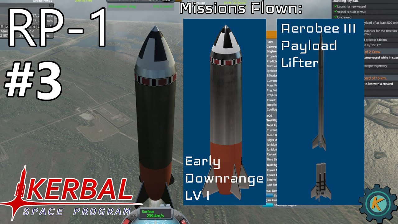 Our First Downrange V-2, Woohoo! Ep.3 - RP-1 RO RSS - Kerbal Space ...