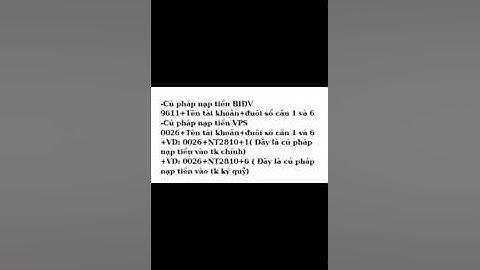 Hướng dẫn nạp rút tiền vào tài khoản chứng khoán VPS