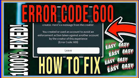 How to Fix Roblox Error Code 600 | Bypass "You Used an Account to Avoid an Enforcement" #robloxfix