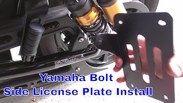Yamaha Star Bolt Vertical License Plate Installation