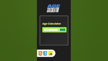 age calculator using html css and javascript #coding #frontenddevelopment #portfolioprojects #html