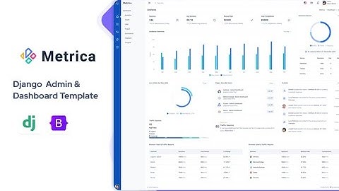 Premium Admin Template built on top of awesome Bootstrap 5.2.1 and Django 3, HTML5, CSS3