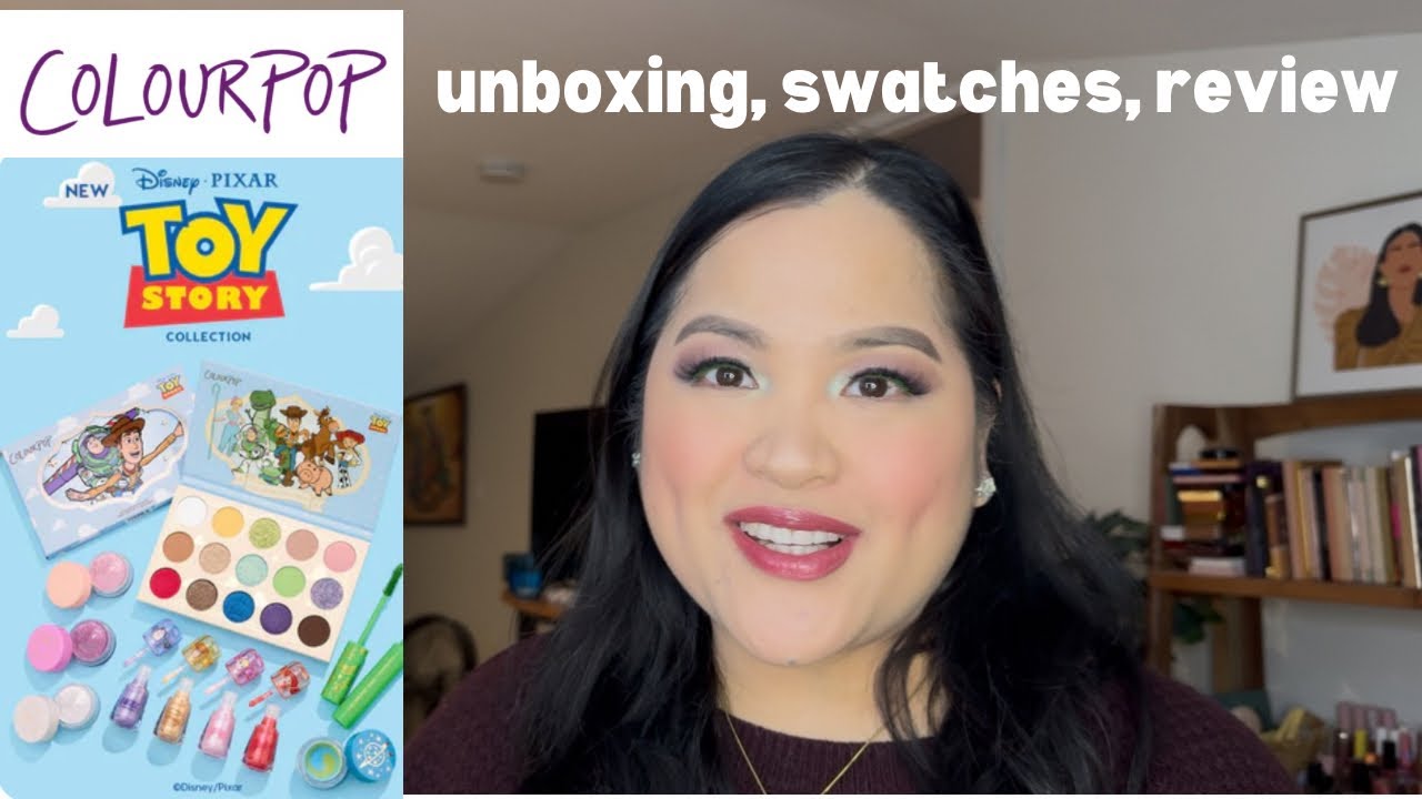 COLOURPOP TOY STORY COLLECTION- UNBOXING, SWATCHES & MAKEUP LOOK