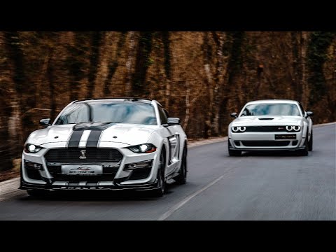 Dodge Chellenger SRT Demon vs Ford Mustang GT Shelby - EXHAUST battle / V8 sound check