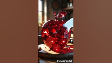 Satisfying ASMR | Cutting a Crystal Apple 🍎✨🔪 #ai #asmr #relaxing #aimotion