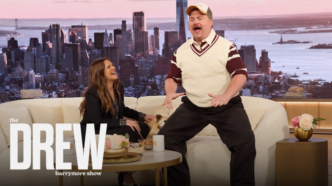 Paul Walter Hauser Does an Improvised Chris Farley Impression for Drew Barrymore!