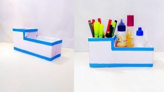 DIY- How to make Pen Stand with Glue Box | Pen Stand | Glue Box | Cardboard Pens stand with Glue Box