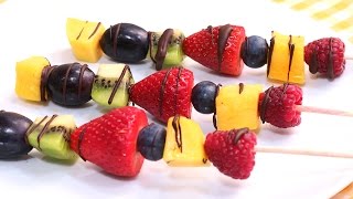 Brochetas de Fruta con Chocolate | Fáciles Rápidas y Deliciosas!