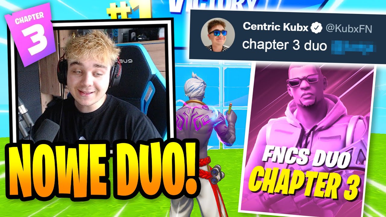 😨 KUBX TRENUJE Z *NOWYM* DUO PARTNEREM DO FNCS'ÓW CHAPTERU 3! ~ KULARZ SZOTY