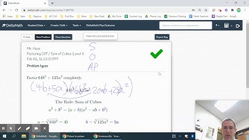 DeltaMath:  Factoring Cubes & Grouping