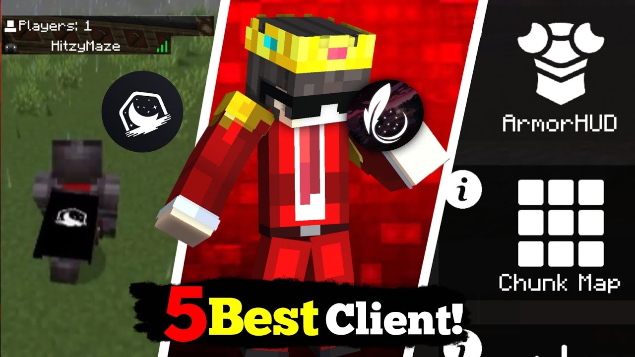 Top 6 New PvP CLIENTS For Minecraft PE 1.21.131+ 😍| Best Clients MCPE/Bedrock [2026] 🔥