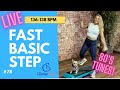 LIVE STEP Aerobics Workout | Fast Basic Step Choreography with CdornerFitness | 136-138 BPM | #78