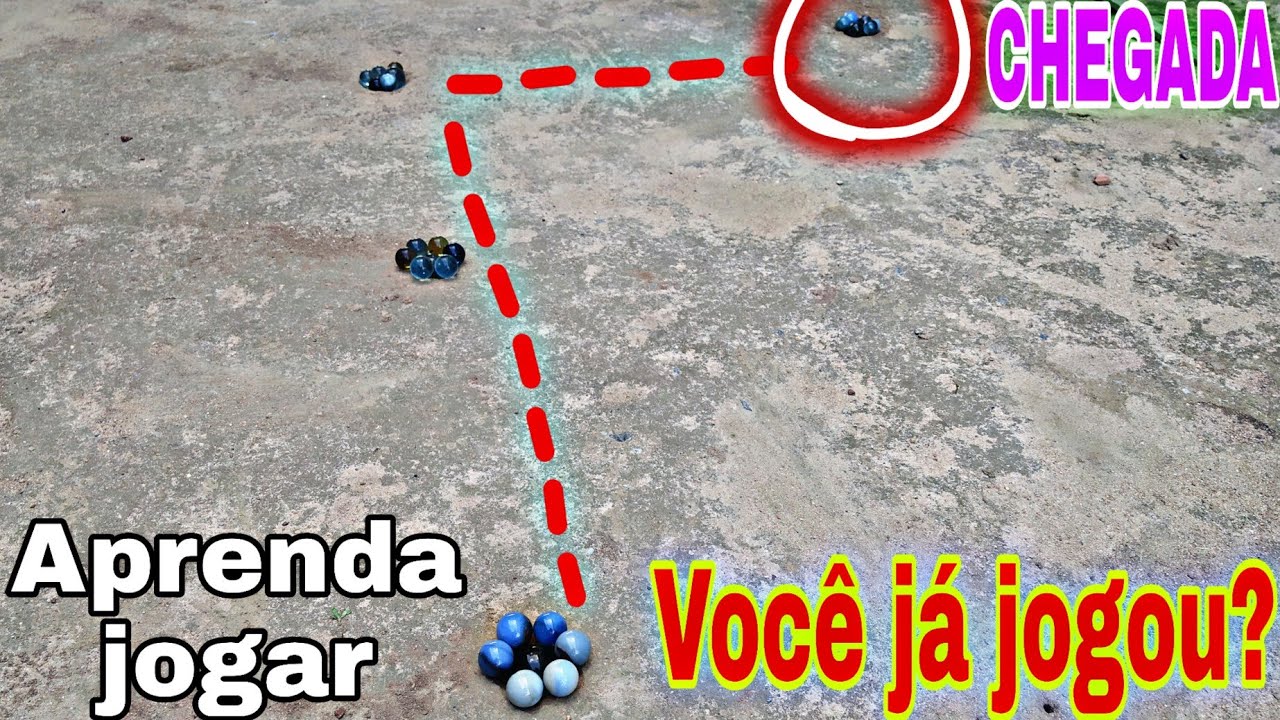 Jogando bolinha de gude no triangulo passo a passo (biloca) 