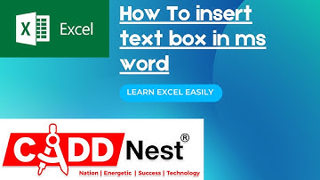 CADD Nest how to insert text box in word