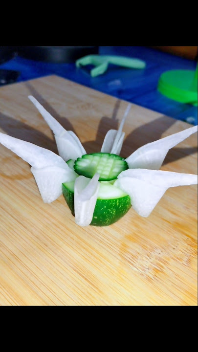 Veggie Carving Art: Cucumber   Radish Edition' easy carving tutorial for beginners