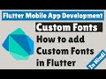 Flutter Mobile App Development - How to add Custom Fonts in Flutter