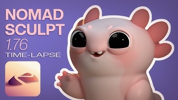 Nomad Sculpt Time-Lapse | Baby Axolotl 4K