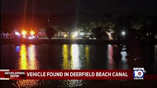 Vehicle found in Deerfield Beach canal