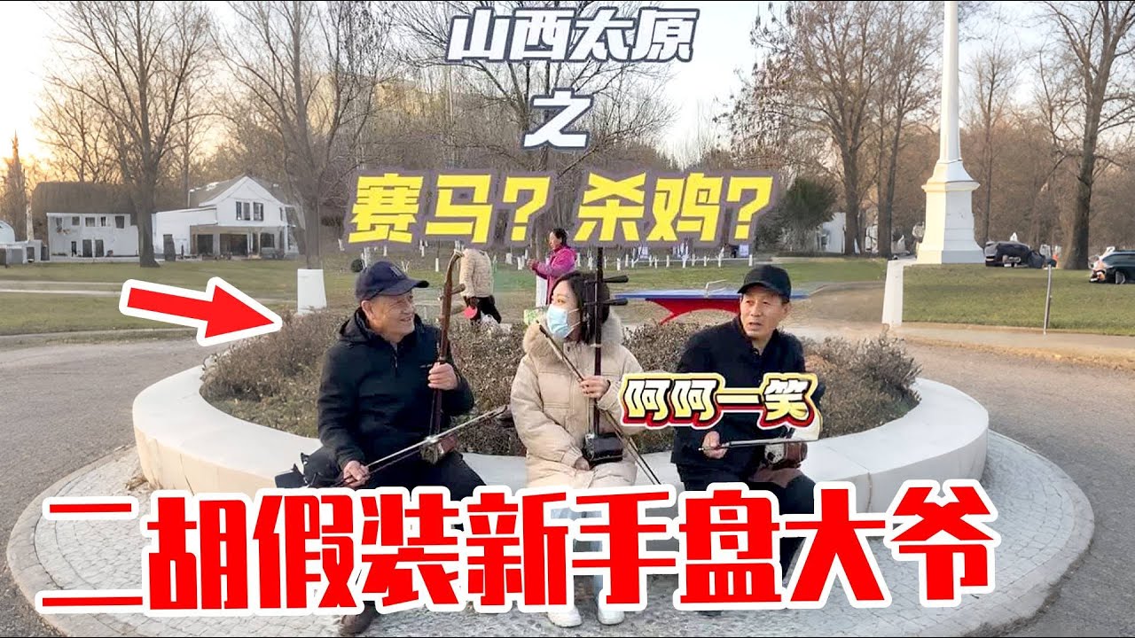 回到老家山西，大爷说拉二胡如“杀鸡”！#二胡 #盘大爷 #公园盘大爷